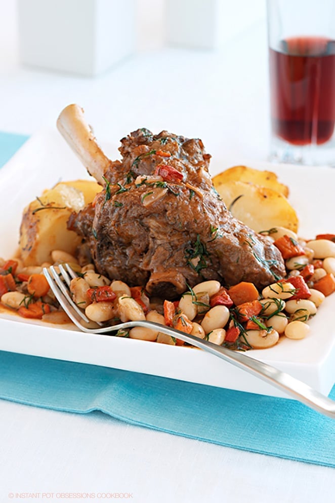 Instant Pot Lamb Shanks With White Beans