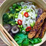 Instant Pot Vegan Udon Soup With Tempeh