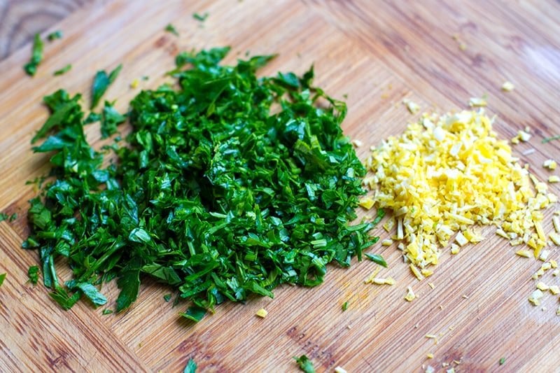 Parsley lemon gremolata