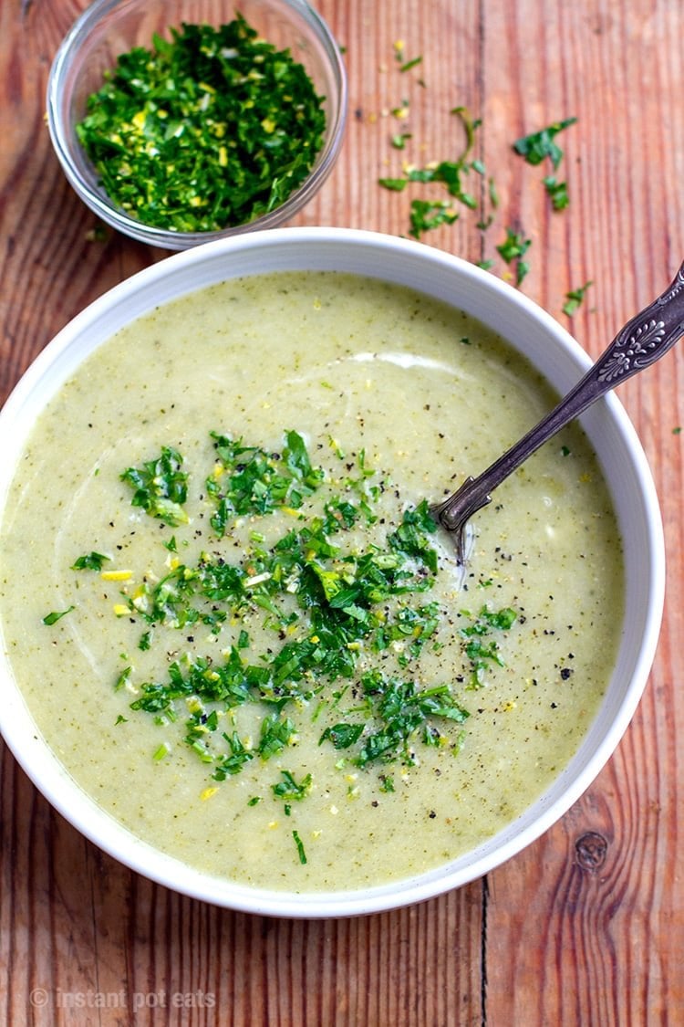 Instant Pot Broccoli Soup (Vegan, Gluten-Free)