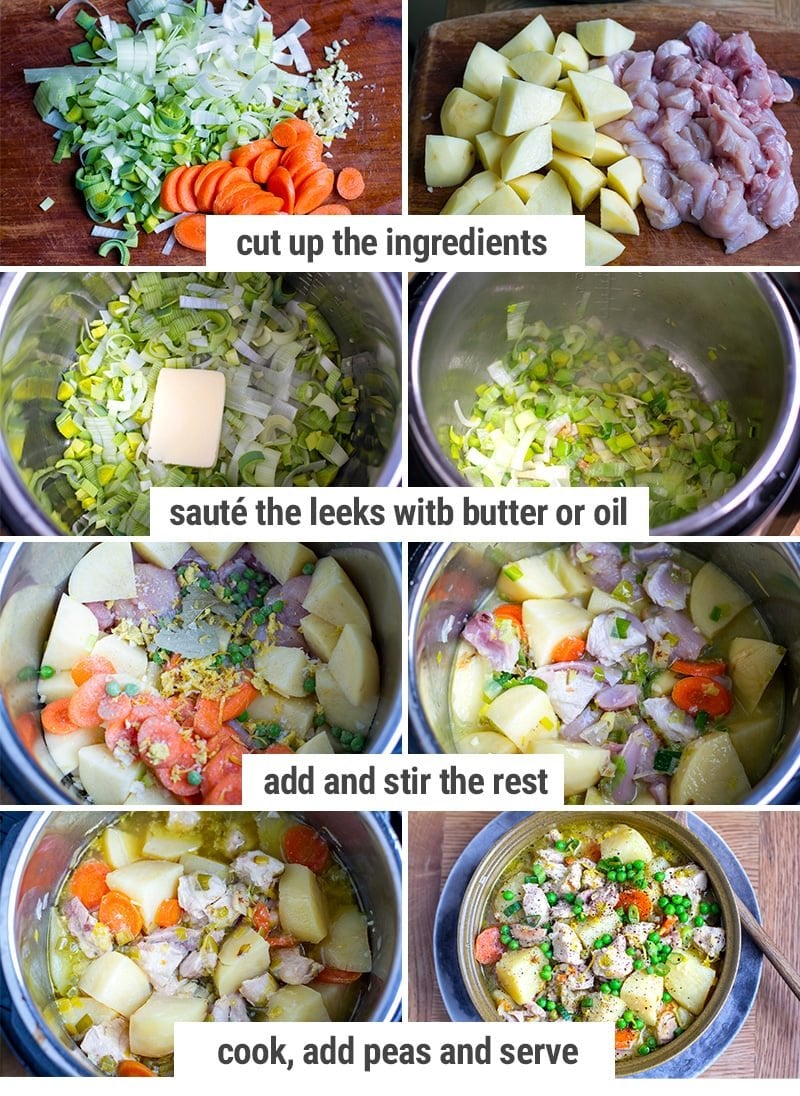 How to make pressure cooker chicken and potatoes stew