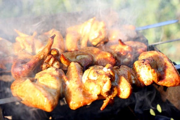 Grilling wings