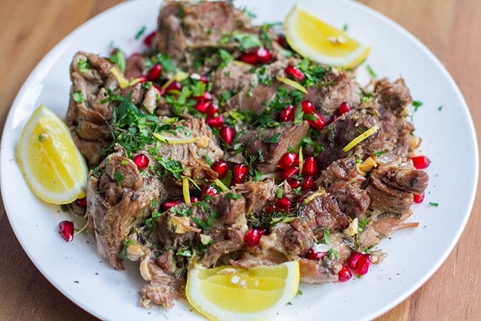 Instant Pot Mediterranean Lamb Roast With Pomegranate & Gremolata