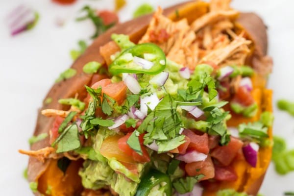 Mexican stuffed sweet potatoes with Instant Pot