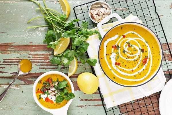 Moroccan sweet potato soup