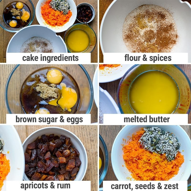 pressure cooker carrot cake ingredients