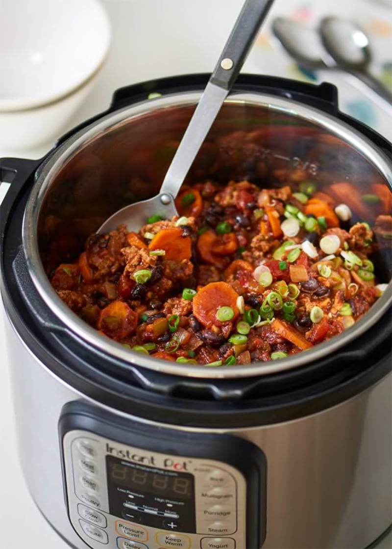 Instant Pot Sweet Potato Chili - Simply Happy Foodie