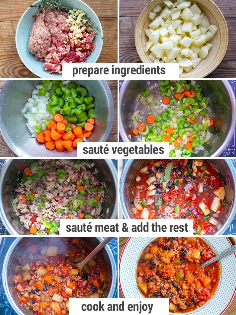 How to make Italian pork stew in Instant Pot
