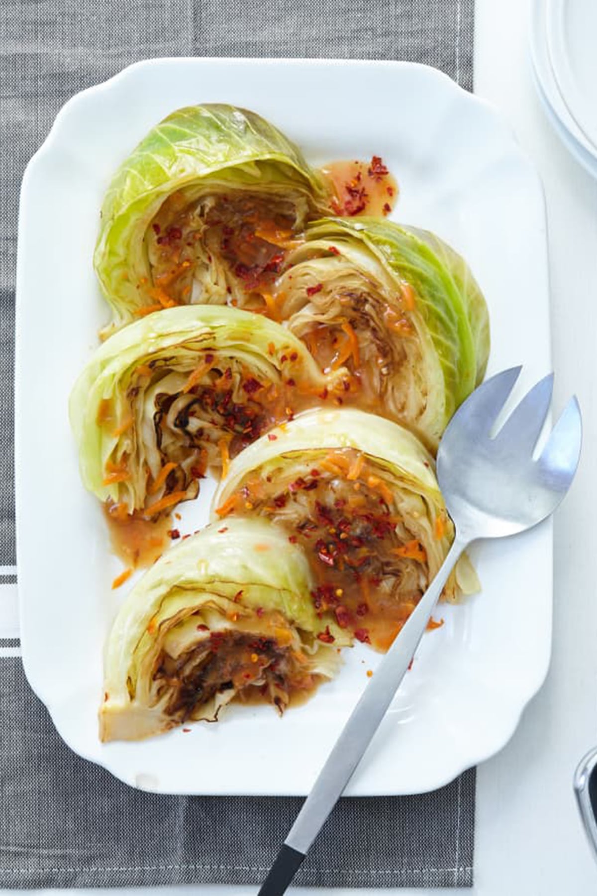 Sweet & Spicy Braised Cabbage 