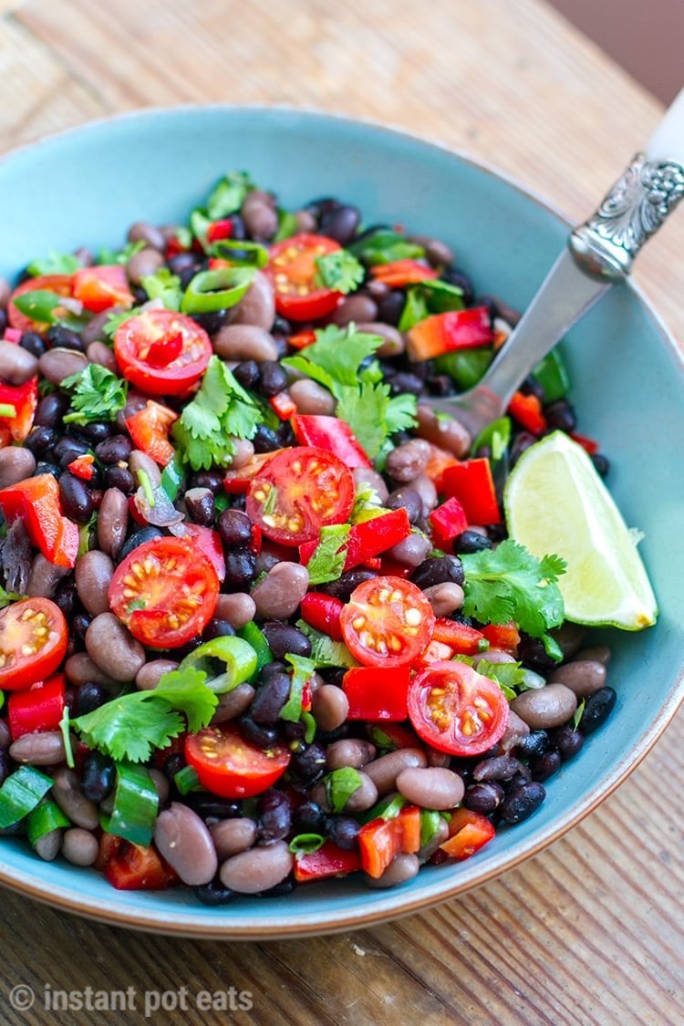 Mexican Bean Salad (Beans Cooked In Instant Pot)