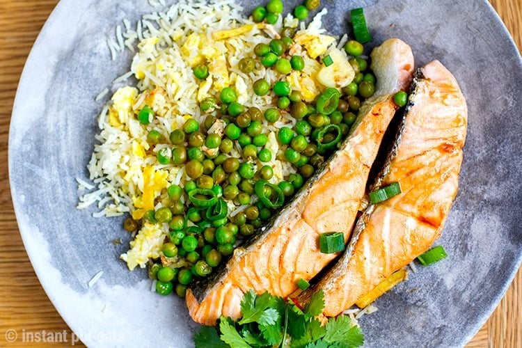 Instant Pot Teriyaki Salmon & Peas