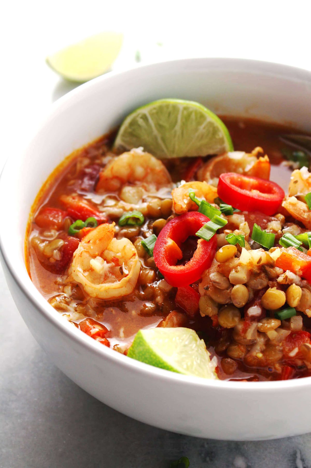 Shrimp & Lentil Instant Pot Stew 