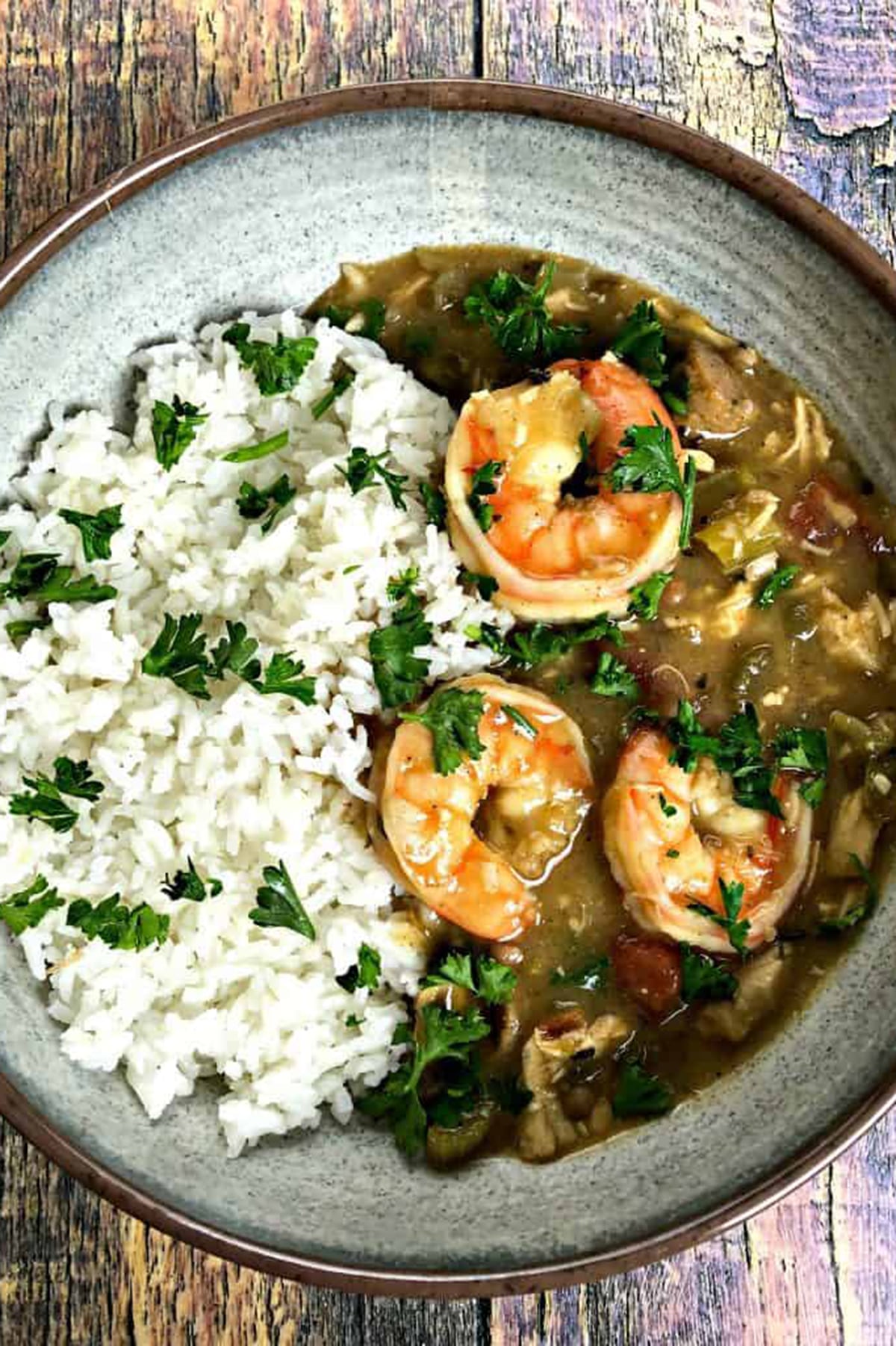 Seafood, Chicken & Sausage Instant Pot Gumbo