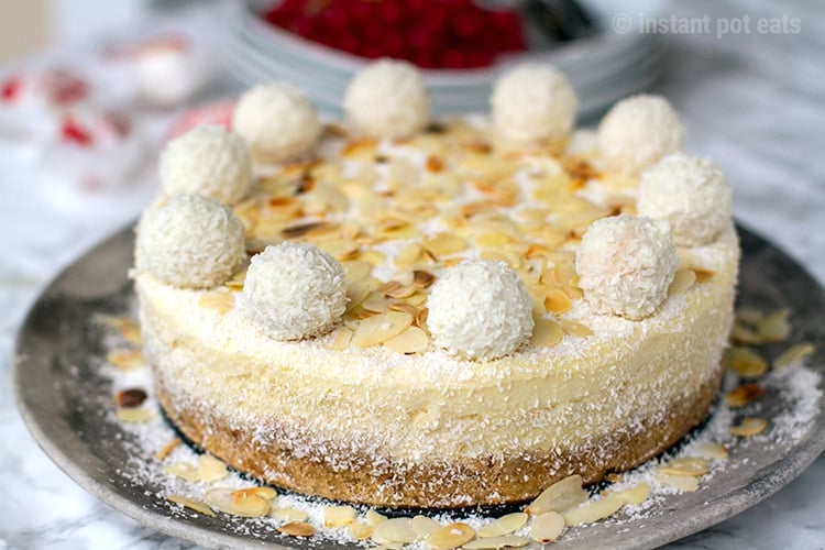 Instant Pot Cheesecake inspired by the Raffaello sweets
