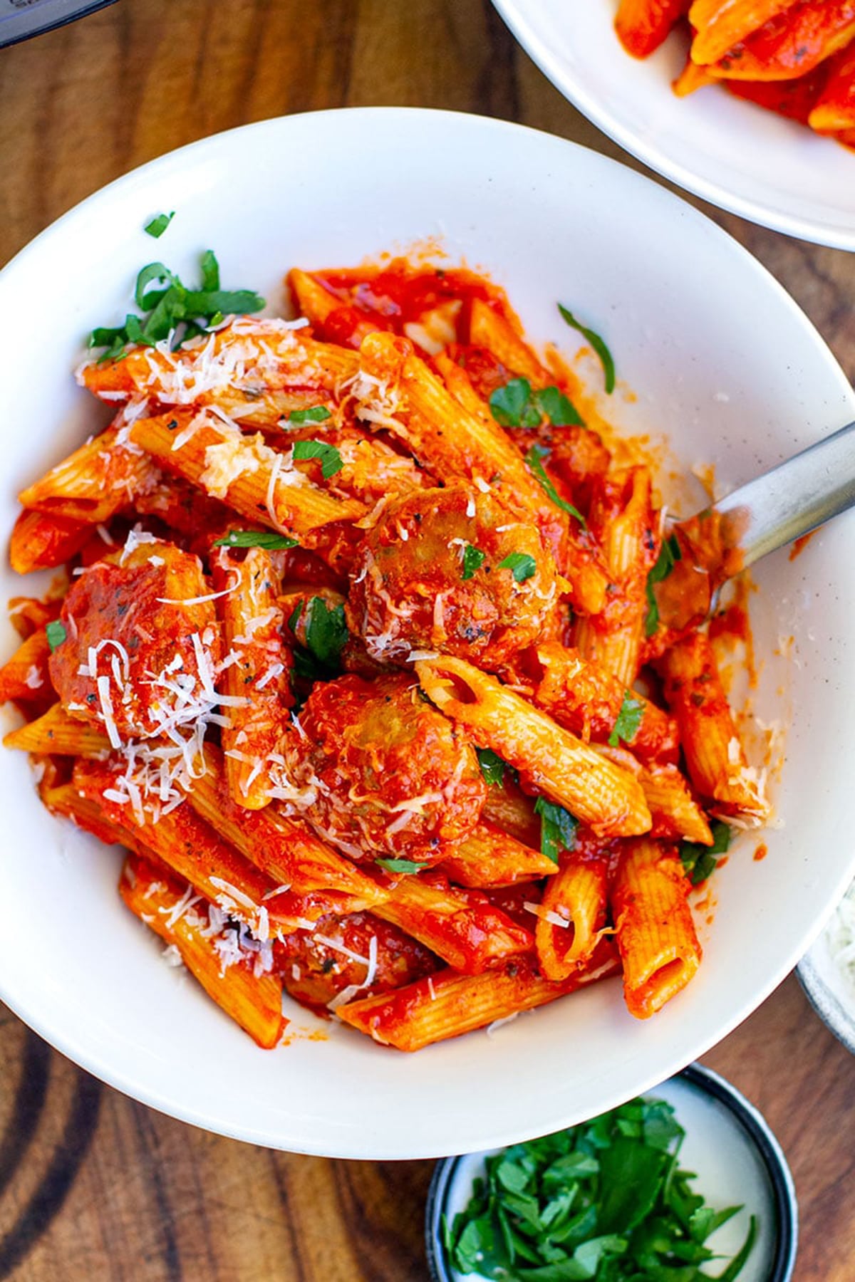 Instant Pot Pasta With Tomato Meatballs