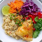Healthy Instant Pot Brown Rice & Chicken Thai Style