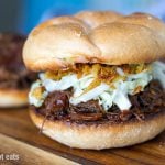 Instant Pot Shredded Beef Sandwiches With Cheese & Garlic Buns