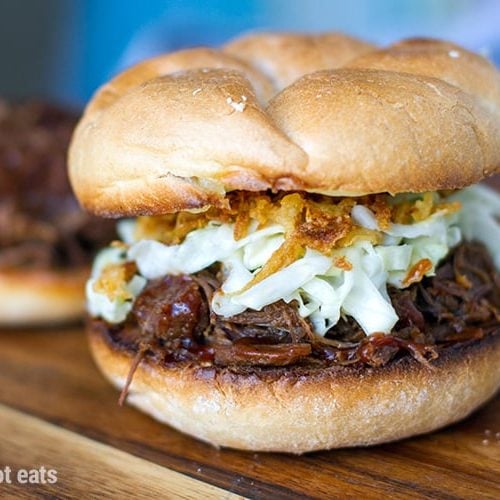 Instant Pot Shredded Beef Sandwiches