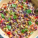 Instant Pot Brown Rice Salad With Peanut Butter Dressing