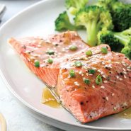 Instant Pot Salmon & Broccoli With Soy-Ginger Dressing