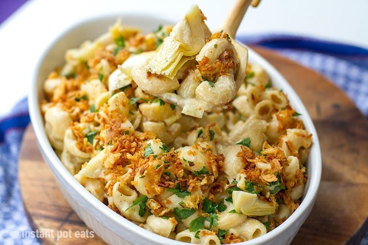 Instant Pot Vegan Mac & Cheese With Artichokes