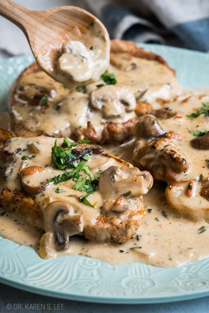 Instant Pot Pork Chops With Creamy Mushroom Sauce