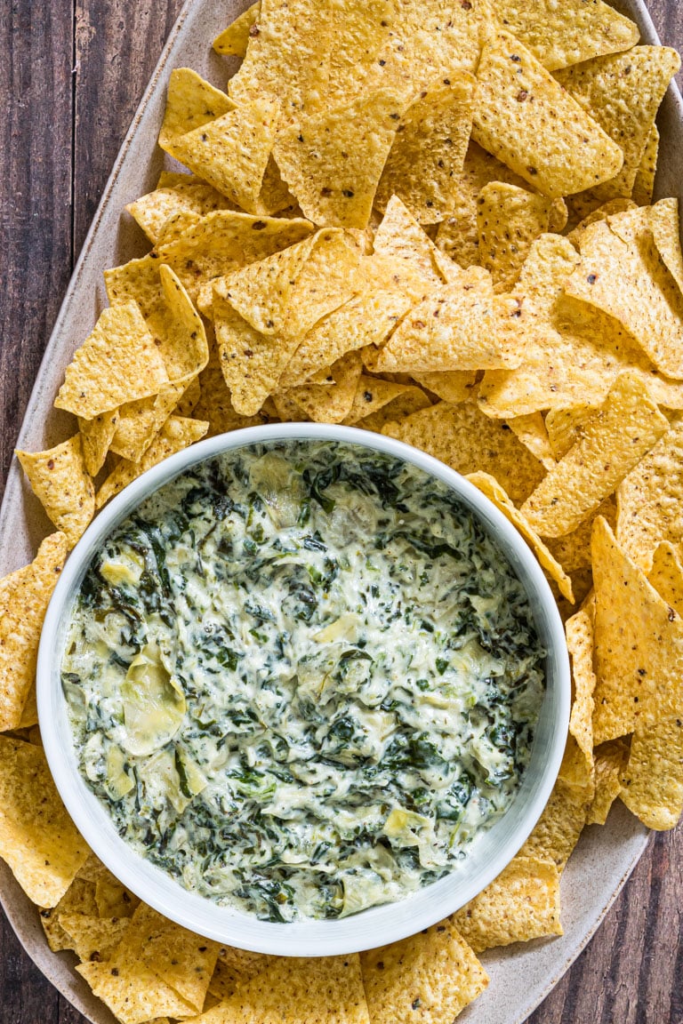 INSTANT POT SPINACH ARTICHOKE DIP