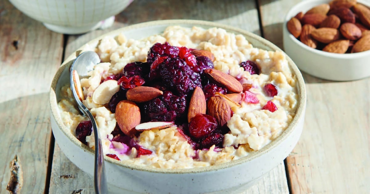 Instant Pot Cooking for Two Steel Cut Oatmeal with Cranberries & Almonds