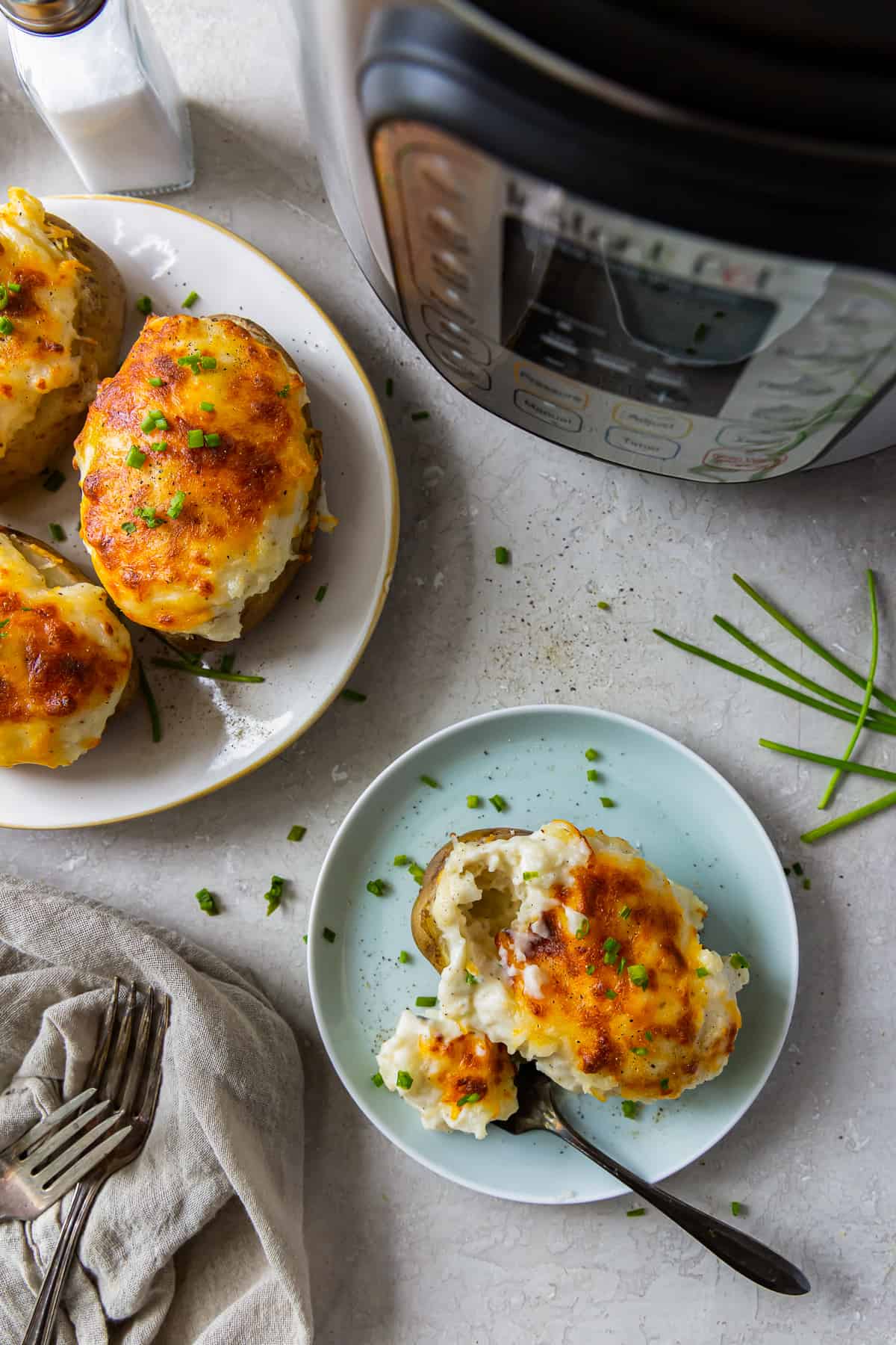 Instant Pot Twice Baked Potatoes