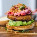 Vegan bean burgers two ways