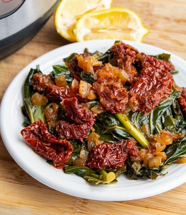 Instant Pot Collard Greens With Sun-Dried Tomatoes