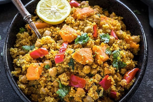 Curried Sweet Potato Chickpea Quinoa 