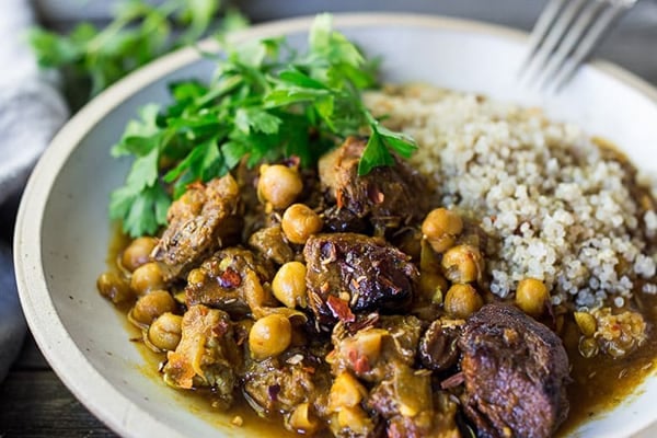 Middle Eastern Lamb & Garbanzo Beans Stew 