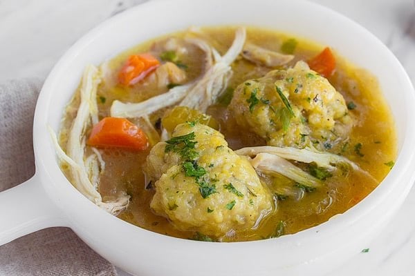 Chicken & Dumplings soup for two