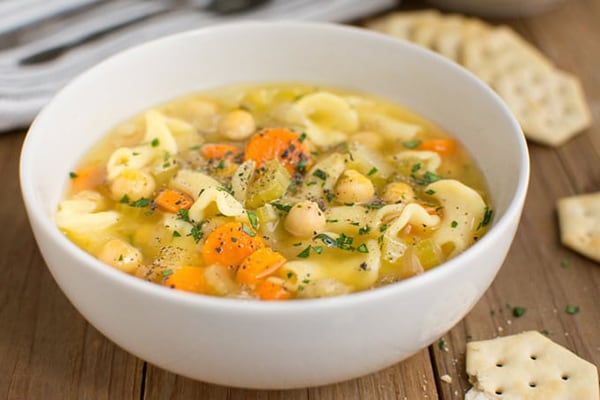 Vegan Instant Pot Chickpea Noodle Soup 
