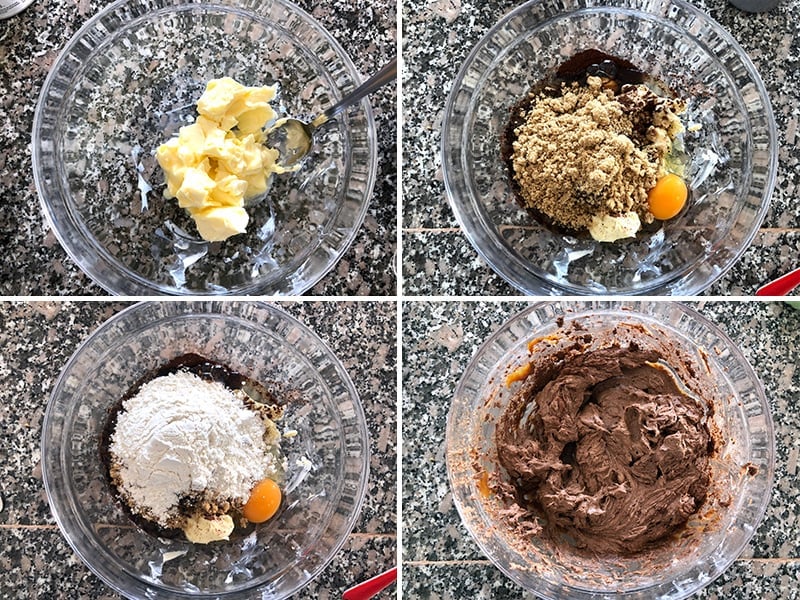 Making Instant Pot chocolate cake steps 1