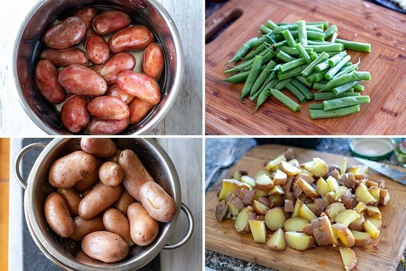 Instant Pot potatoes for potato salad & green beans