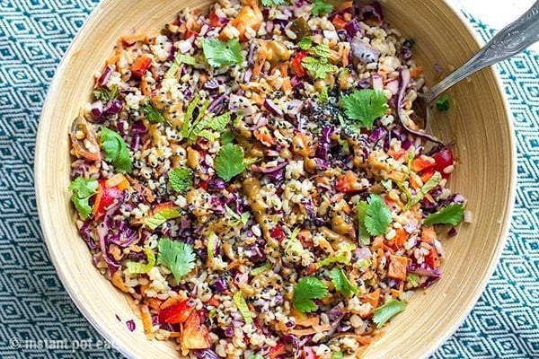 Brown Rice Salad Peanut Butter Dressing