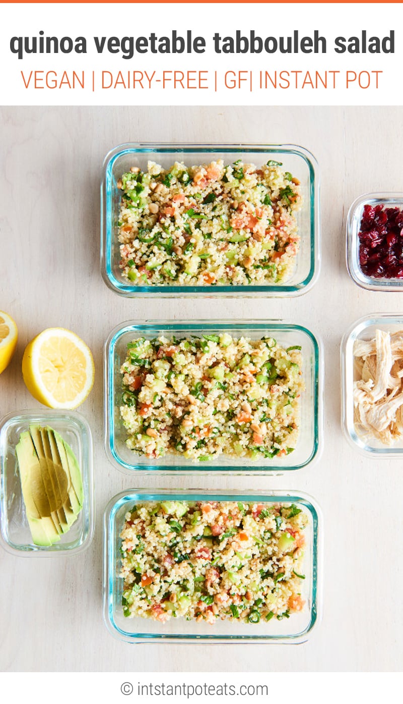 Instant Pot Quinoa & Vegetable Tabbouleh Salad 