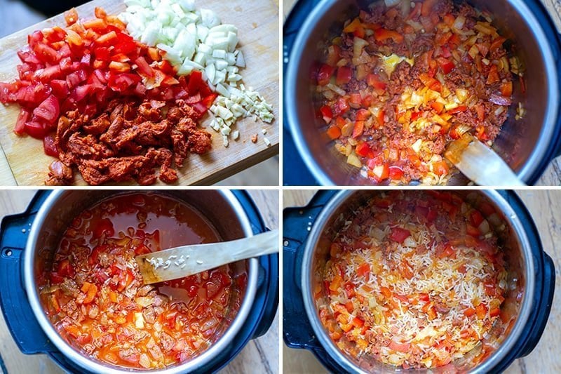 Instant Pot Spanish Rice with Chorizo