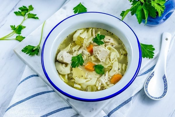 Instant Pot Chicken Noodle Soup (w Frozen Chicken) 