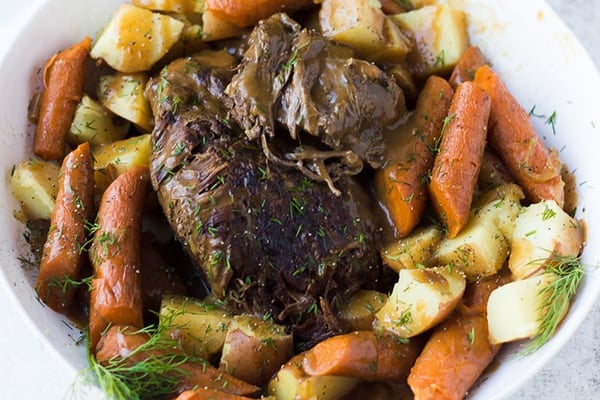 Instant Pot 'Frozen' Roast Beef & Potatoes