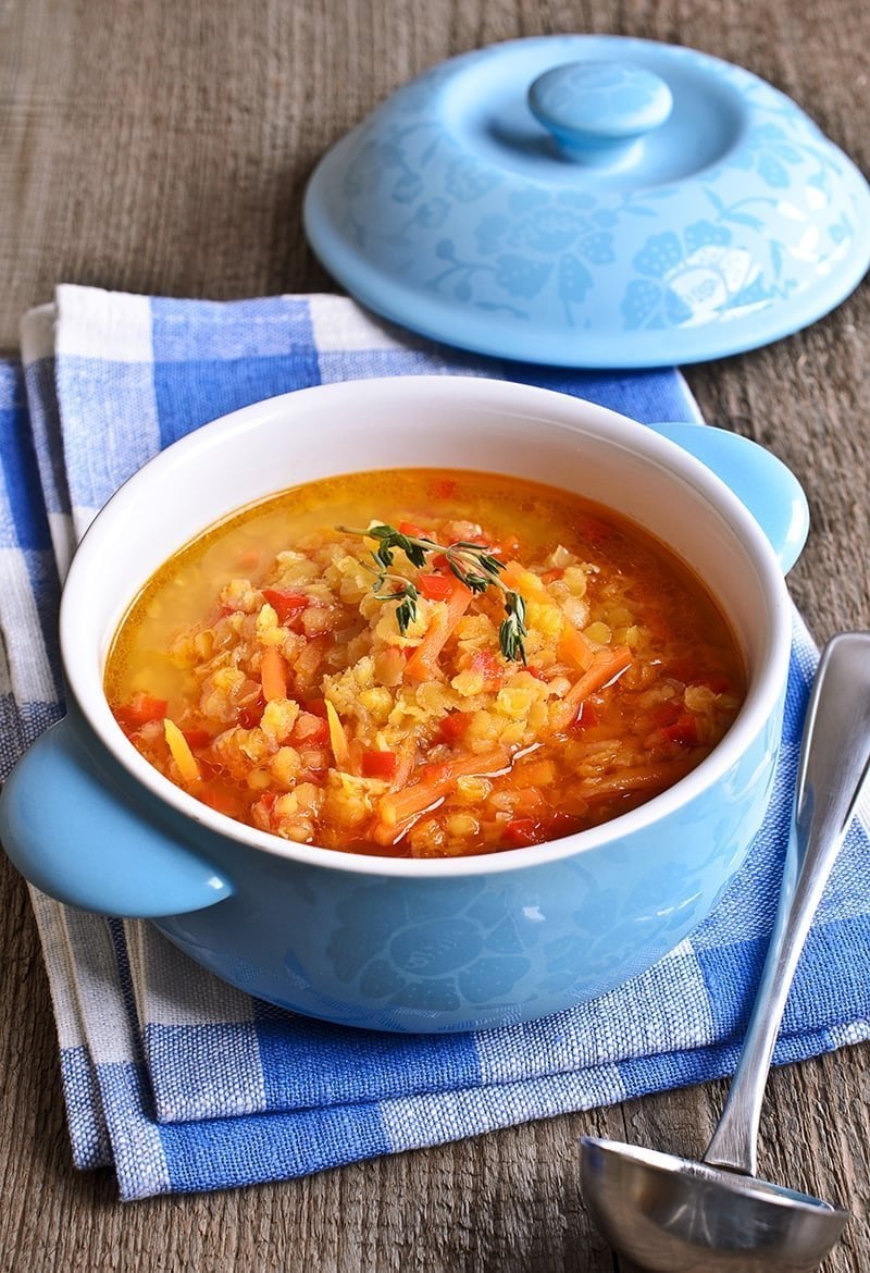 Low-Calorie Instant Pot Lentil Soup (Vegan, Gluten-Free)