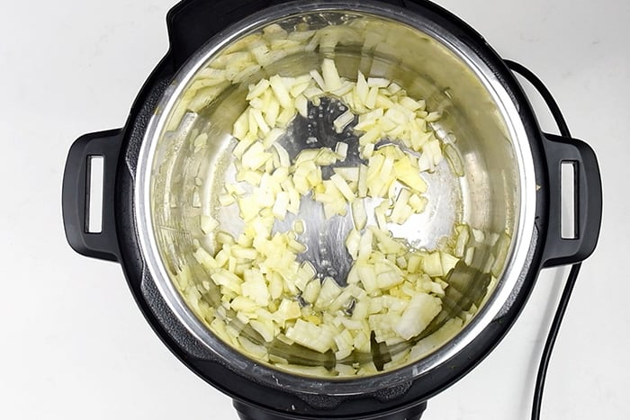 How to make instant pot risotto step 1