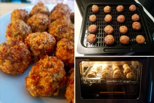 Air Fryer Sausage Balls with Instant Vortex Oven