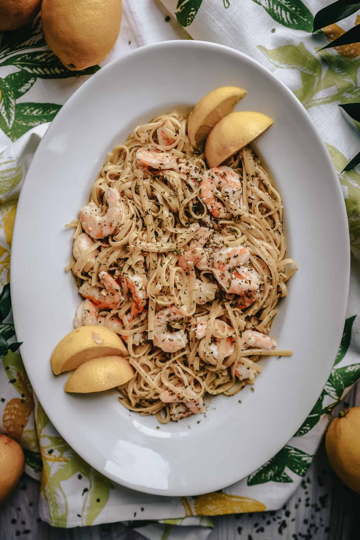 lemon garlic shrimp pasta