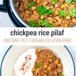 Instant Pot Rice Pilaf With Chickpeas (Vegan, Gluten-Free)