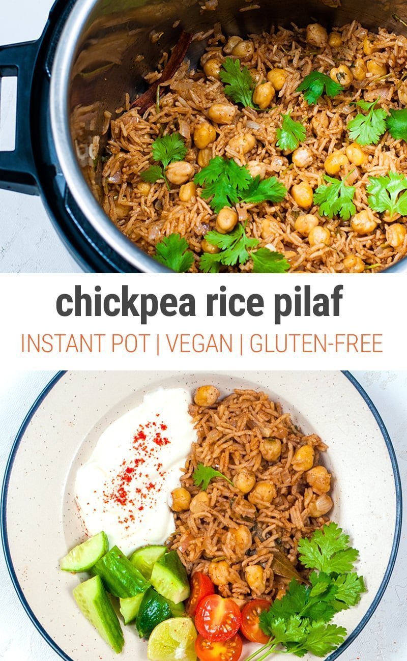 Instant Pot Rice Pilaf With Chickpeas (Vegan, Gluten-Free)