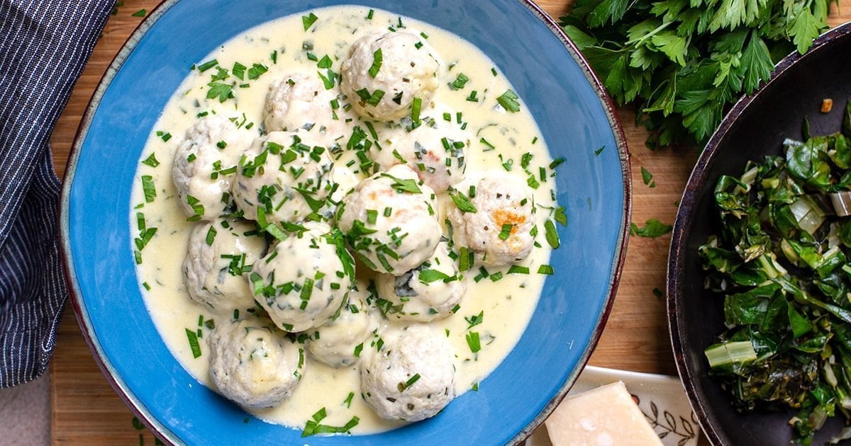 Instant Pot Chicken Alfredo Meatballs (Keto)