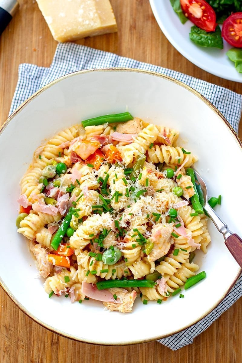 Instant Pot Pasta With Chicken, Ham & Vegetables